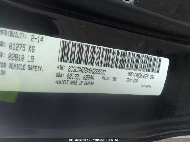 Dodge Charger Se 2014 2C3CDXBGXEH239633 Image 9