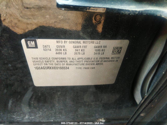1G6AG5RXXE0166534 Cadillac Ats Standard Awd