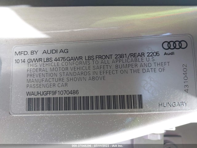 WAUHJGFF9F1070486 Audi A3 2.0 Tdi Prestige