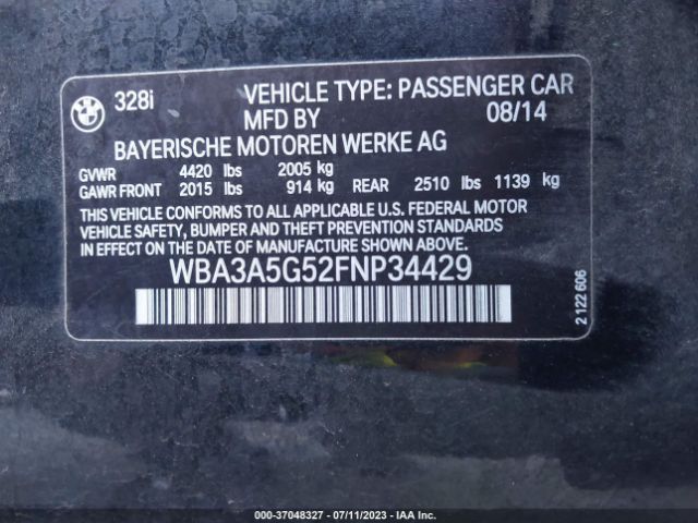 WBA3A5G52FNP34429 BMW 3 Series 328i