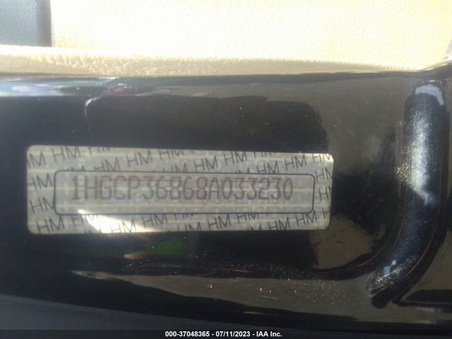 2008 HONDA ACCORD SDN EX-L VIN: 1HGCP36868A033230