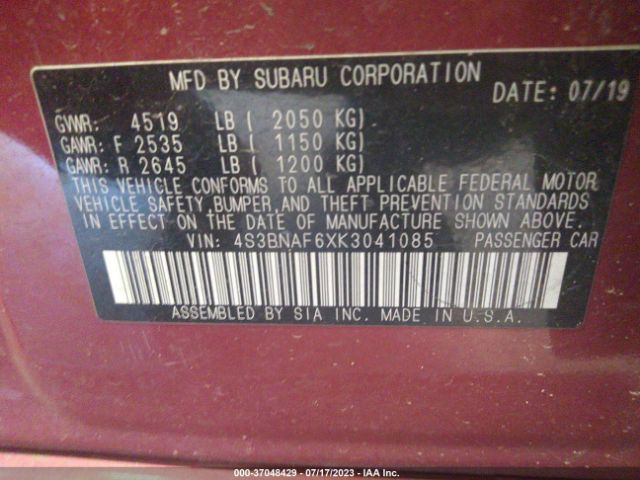 4S3BNAF6XK3041085 Subaru Legacy Premium