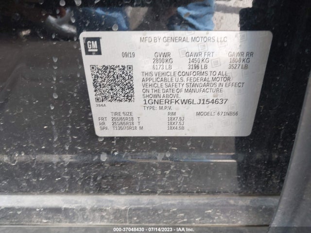 Chevrolet Traverse Ls 2020 1GNERFKW6LJ154637 Image 9