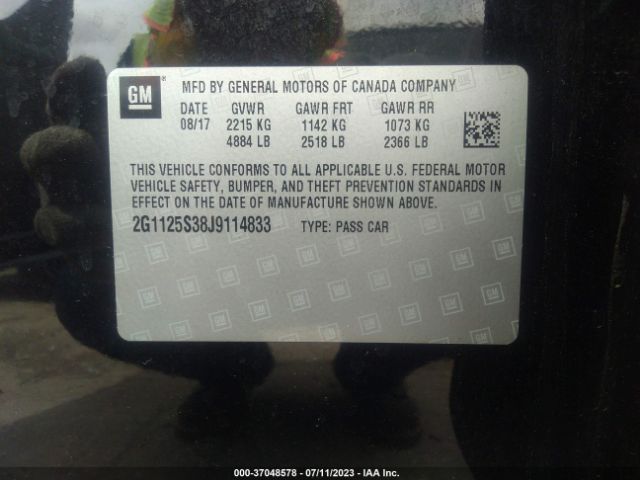 2G1125S38J9114833 Chevrolet IMPALA 2LZ
