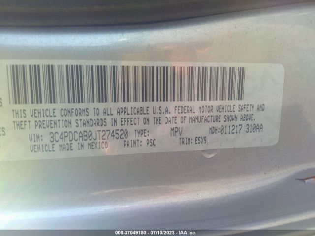 3C4PDCAB0JT274520 Dodge JOURNEY SE