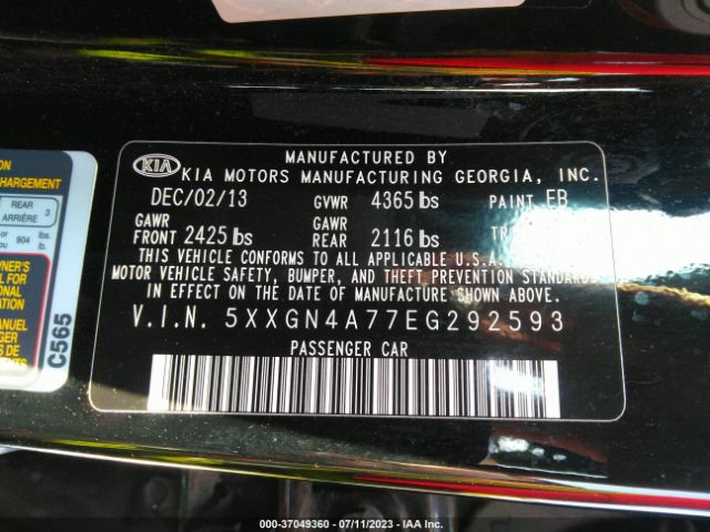 5XXGN4A77EG292593 KIA OPTIMA EX