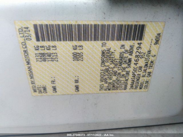 1N4AA5AP5EC468294 Nissan Maxima 3.5 S