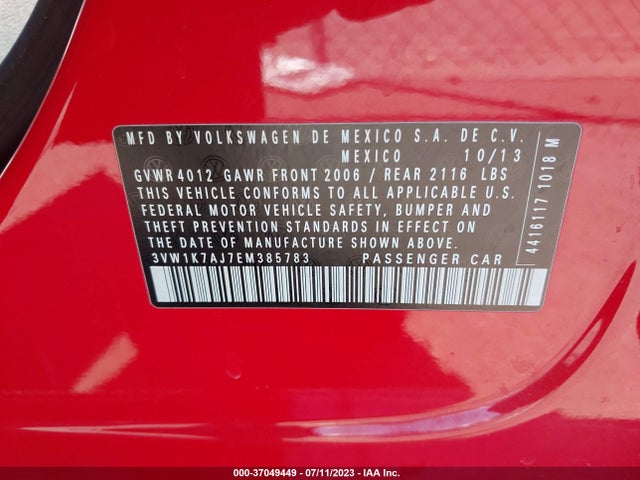 3VW1K7AJ7EM385783 Volkswagen Jetta Sedan S