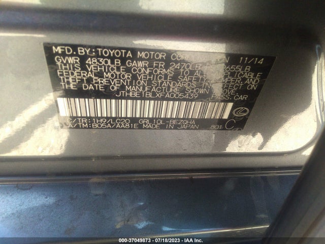 Lexus GS 350 2015 JTHBE1BLXFA005439 Image 9