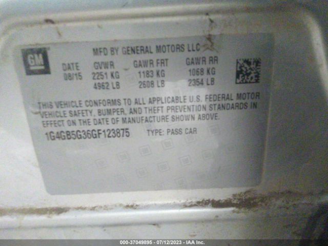 1G4GB5G36GF123875 Buick Lacrosse