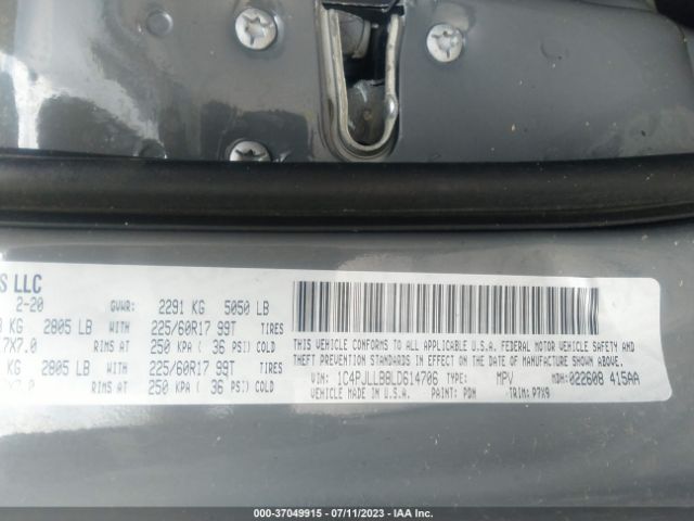 1C4PJLLB8LD614706 Jeep Cherokee Latitude Plus