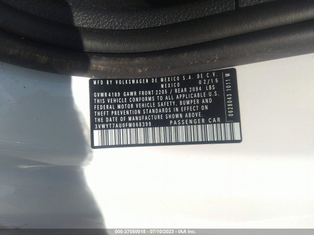 3VWYT7AU0FM068399 Volkswagen GOLF GTI S