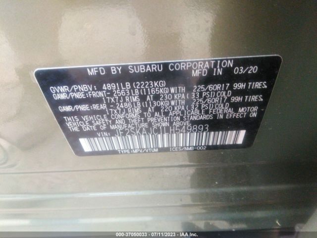JF2SKAJC1LH549893 Subaru Forester Premium