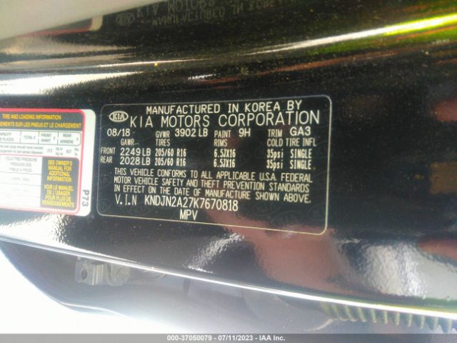 KNDJN2A27K7670818 KIA Soul Base