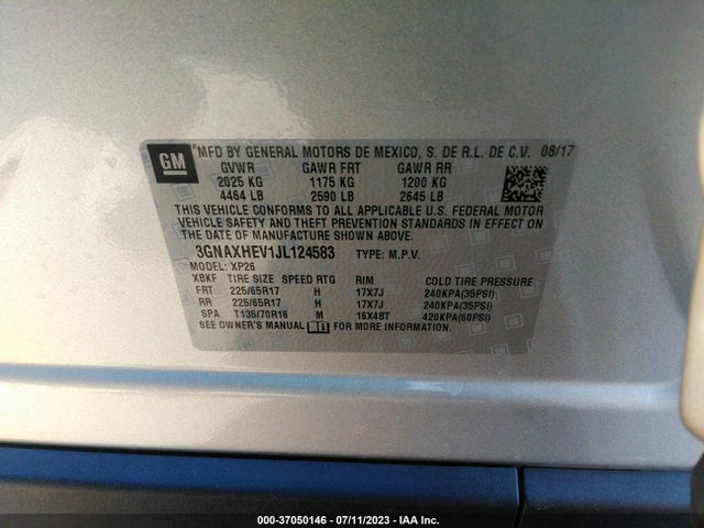 Chevrolet EQUINOX LS 2018 3GNAXHEV1JL124583 Image 16