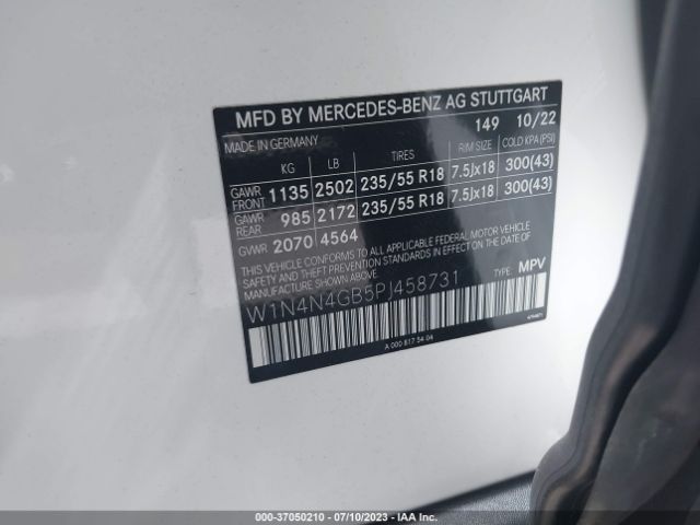 W1N4N4GB5PJ458731 Mercedes-Benz Gla Gla 250