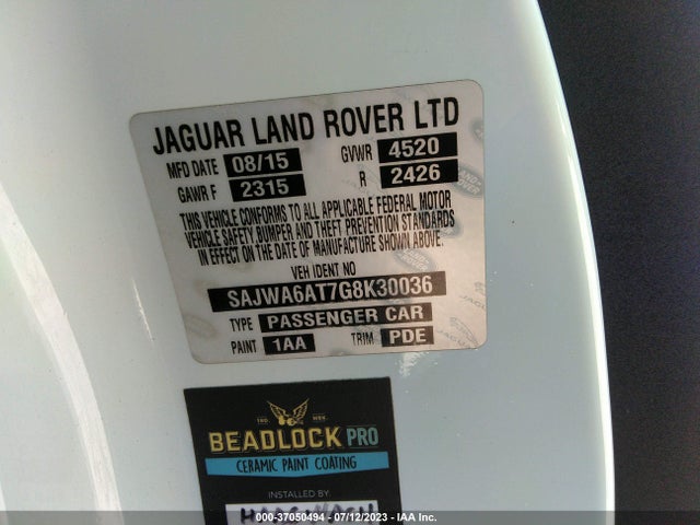 2016 JAGUAR F-TYPE SAJWA6AT7G8K30036 Photo 8