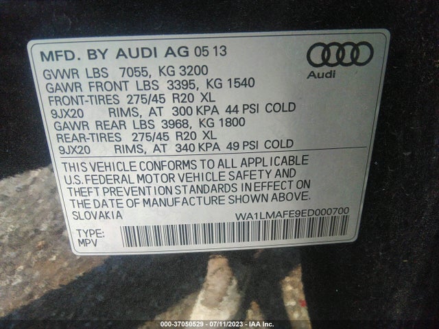 WA1LMAFE9ED000700 Audi Q7 3.0l Tdi Premium Plus