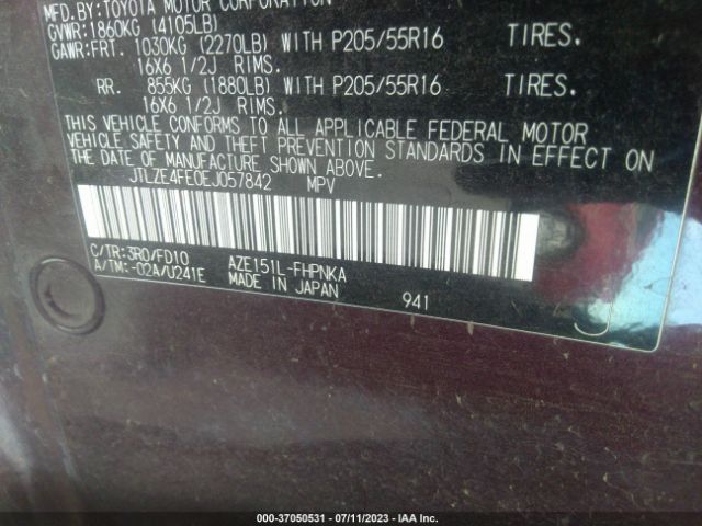 JTLZE4FE0EJ057842 Scion XB