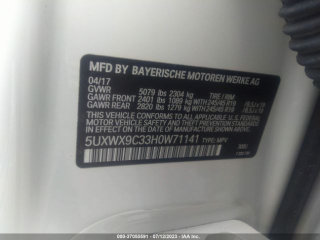5UXWX9C33H0W71141 BMW X3 Xdrive28i
