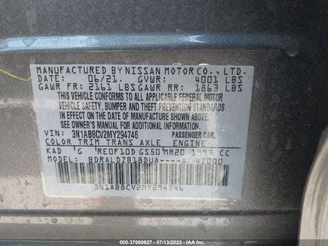 Nissan Sentra 2021 3N1AB8CV2MY294746 Image 22