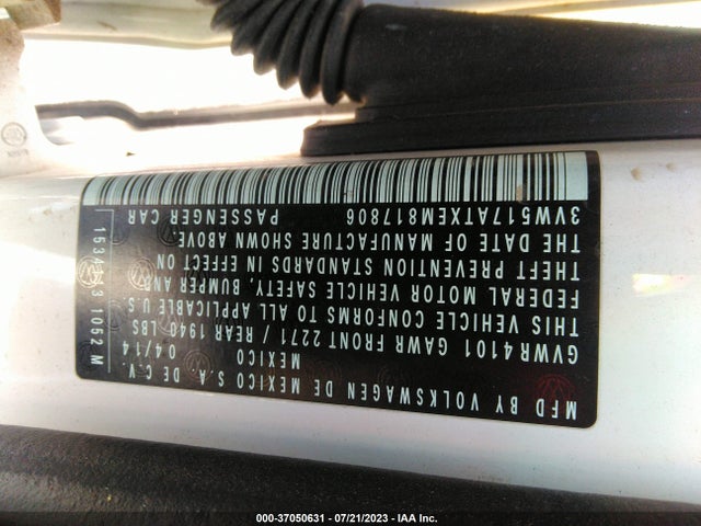 3VW517ATXEM817806 Volkswagen Beetle Convertible 1.8t W/premium