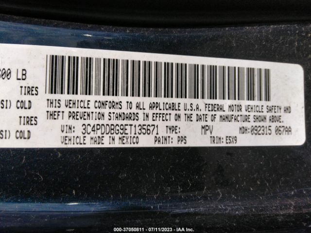 3C4PDDBG9ET135671 Dodge Journey Sxt