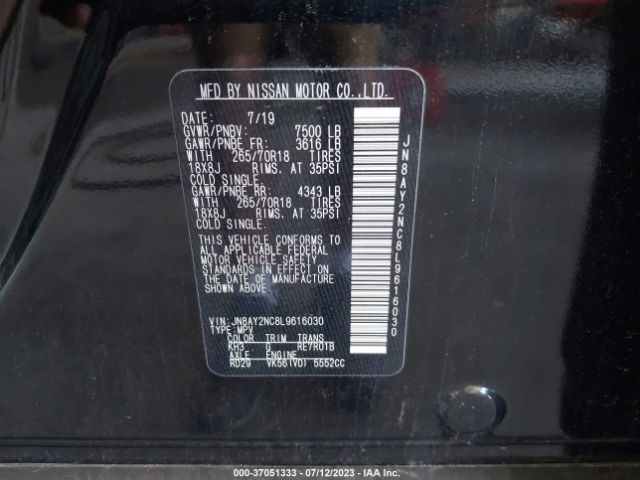 JN8AY2NC8L9616030 Nissan ARMADA SV