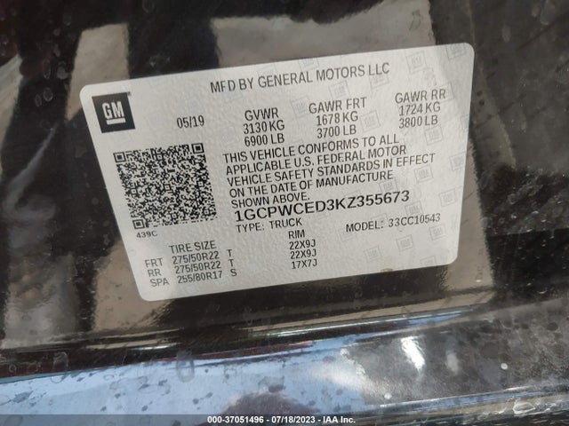 Chevrolet Silverado 1500 Lt 2019 1GCPWCED3KZ355673 Image 9