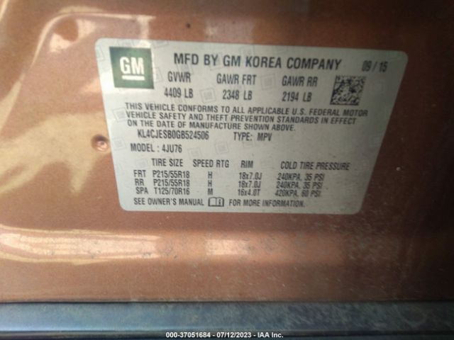 KL4CJESB0GB524506 Buick Encore