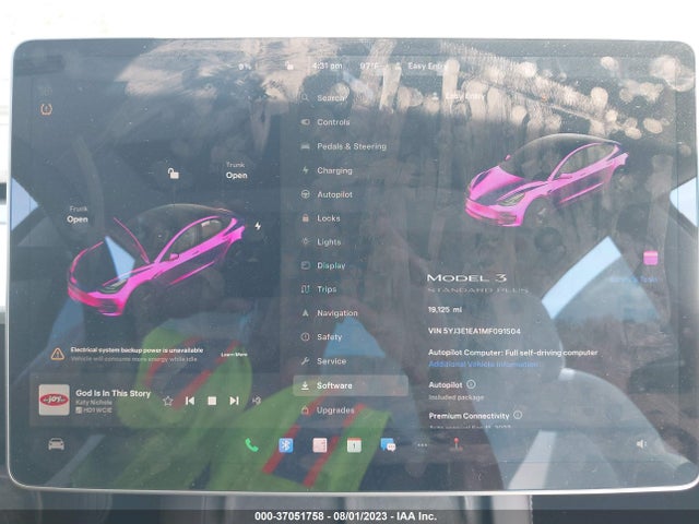 2021 Tesla 3, VIN: 5YJ3E1EA1MF091504