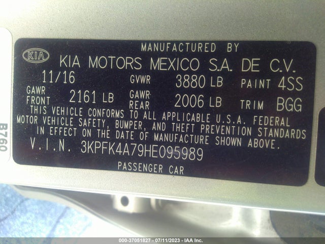 KIA FORTE LX 2017 3KPFK4A79HE095989 Image 16