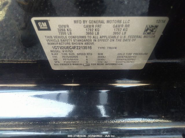1GTV2UEC4FZ213516 GMC Sierra 1500 Sle