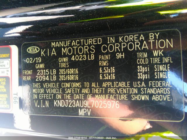 KNDJ23AU9L7025976 KIA SOUL LX