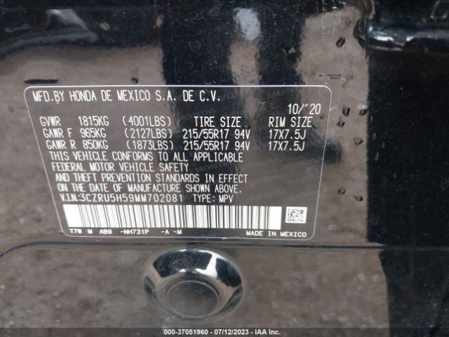 3CZRU5H59MM702081 Honda HR-V EX