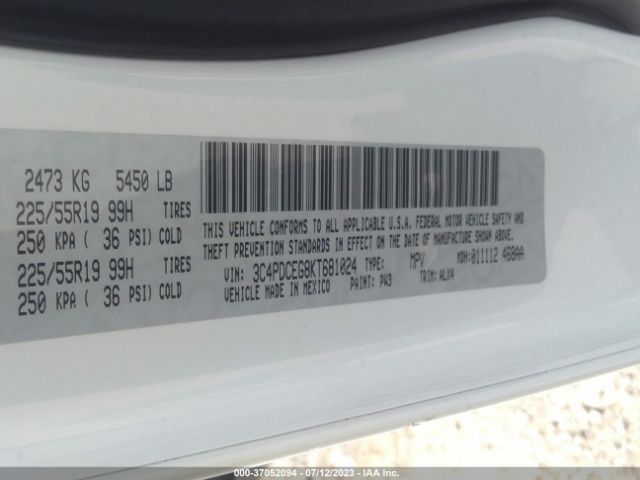 3C4PDCEG8KT681024 Dodge JOURNEY GT