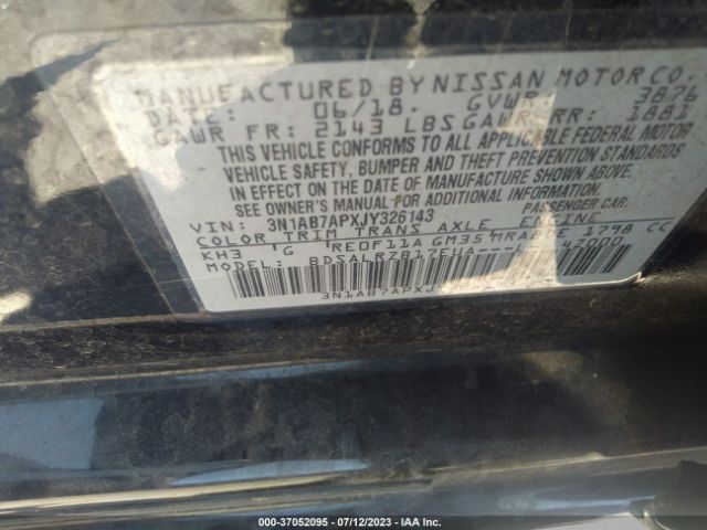 3N1AB7APXJY326143 Nissan SENTRA SR