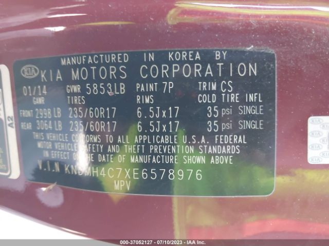 KNDMH4C7XE6578976 KIA SEDONA EX