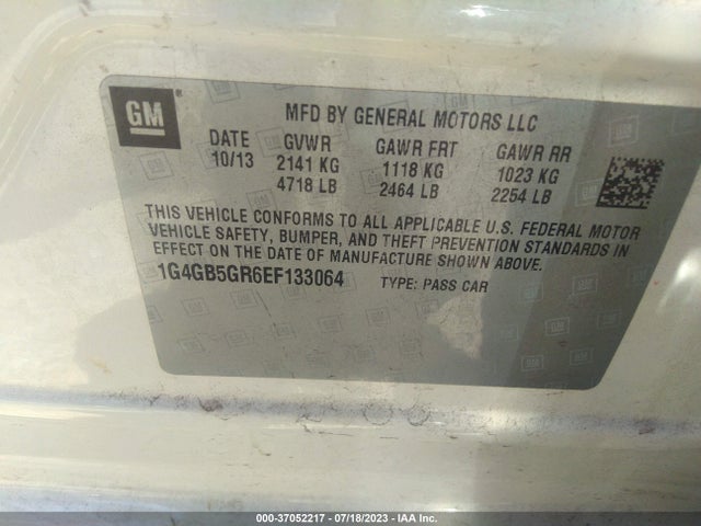 1G4GB5GR6EF133064 Buick Lacrosse Leather Group