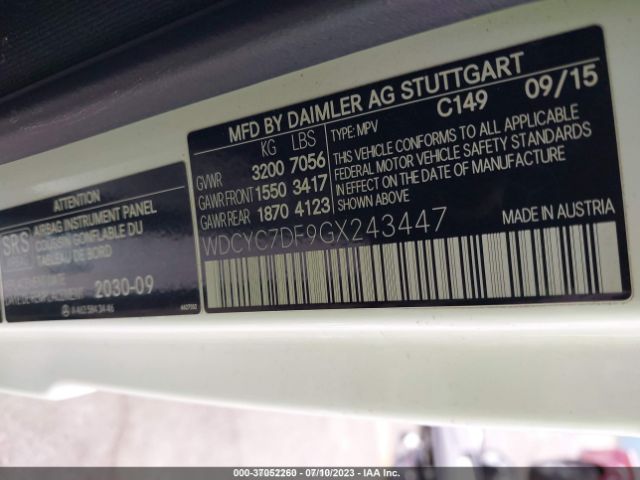 WDCYC7DF9GX243447 Mercedes-Benz G-class Amg G 63