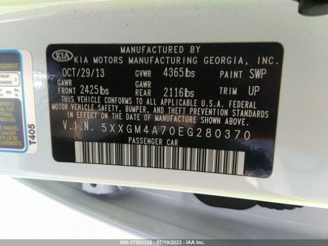 5XXGM4A70EG280370 KIA Optima Lx
