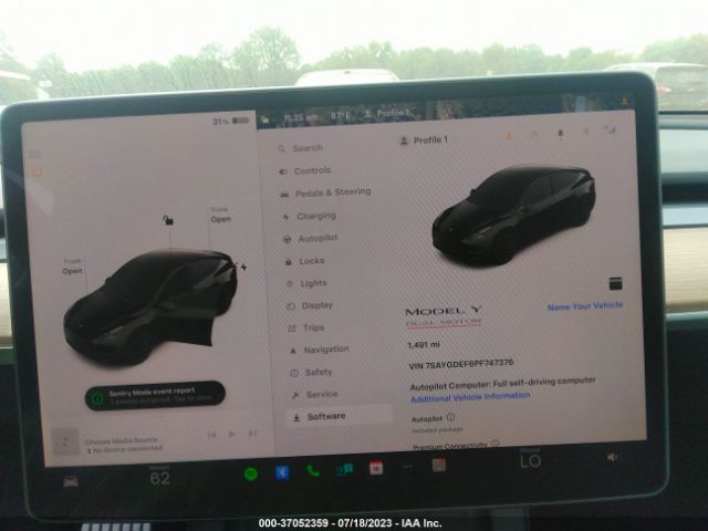 7SAYGDEF6PF747376 Tesla Model Y Performance