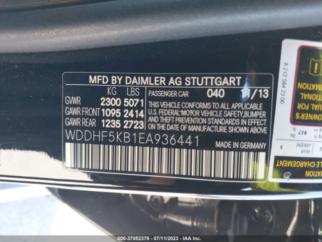 WDDHF5KB1EA936441 Mercedes-Benz E-class E 350
