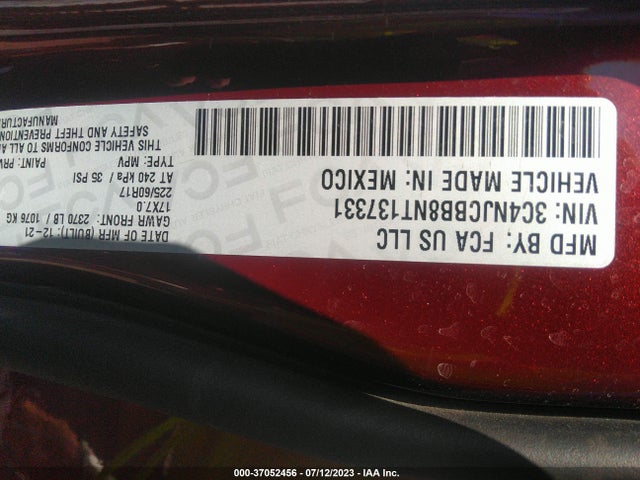 2022 JEEP COMPASS LATITUDE VIN: 3C4NJCBB8NT137331