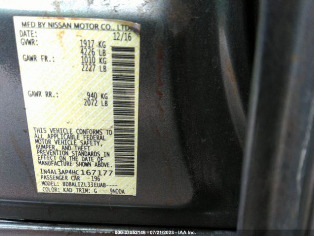 1N4AL3AP4HC167177 Nissan Altima 2.5 Sv