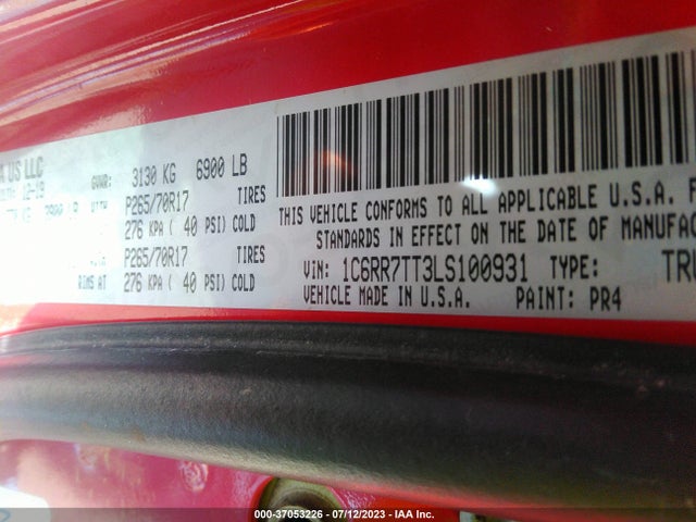 1C6RR7TT3LS100931 RAM 1500 Classic Slt