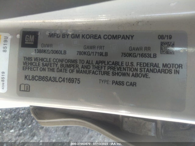 Chevrolet SPARK LS 2020 KL8CB6SA3LC416975 Image 9