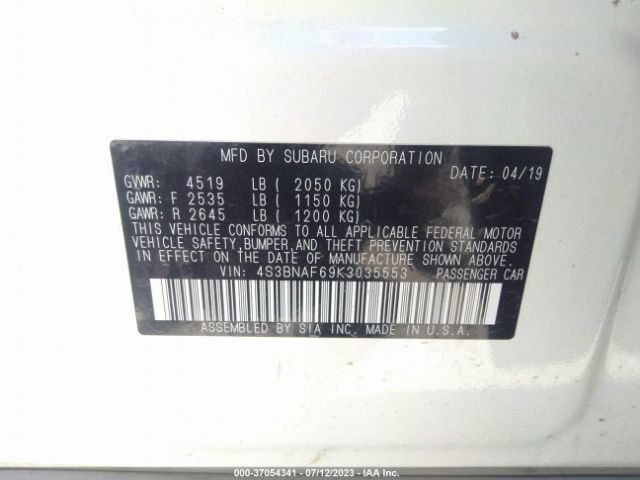 4S3BNAF69K3035553 Subaru Legacy Premium