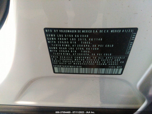 3VVNB7AXXPM057948 Volkswagen Tiguan 2.0t Se