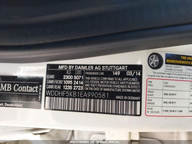 WDDHF5KB1EA990581 Mercedes-Benz E-class E 350 Luxury